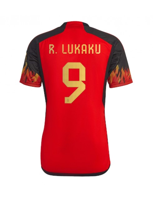 Moški Nogometna dresi replika Belgija Romelu Lukaku #9 Domači SP 2022 Kratek rokav